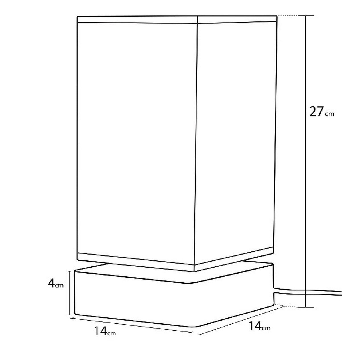 Lampada da Tavolo Well, Beige, Legno, 14x14x27 cm, EPIKASA