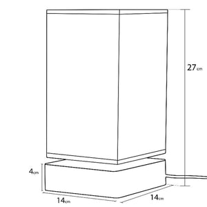 Lampada da Tavolo Well, Beige, Legno, 14x14x27 cm, EPIKASA