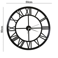 Orologio da Parete Vintage 2, Nero, Metallo, 50x0,16x50 cm, EPIKASA