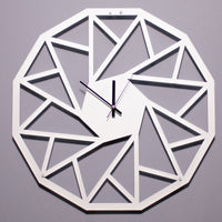 Orologio da Parete Geometrico 1, Bianco, Metallo, 50x1,5x50 cm, EPIKASA