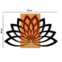 Decorazione in Metallo e Legno Lotus, Legno, Metallo, 78x1,8x50 cm, EPIKASA