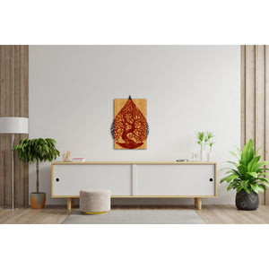 Decorazione in Metallo e Legno Albero 8, Legno, Metallo, 40x1,8x50 cm, EPIKASA