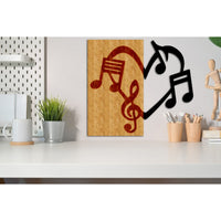 Decorazione in Metallo e Legno Amore e Musica, Legno, Metallo, 56x1,8x50 cm, EPIKASA