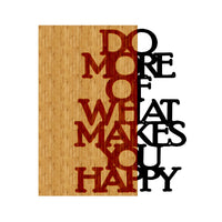 Decorazione in Metallo e Legno Makes You Happy, Legno, Metallo, 44x1,8x50 cm, EPIKASA