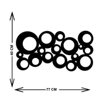 Decorazione in Metallo Cerchi 1, Nero, Metallo, 77x3x40 cm, EPIKASA