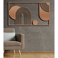 Decorazione in Metallo Composizione Geometrica 1, Rame, Metallo, 101x3x57 cm, EPIKASA