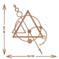 Decorazione in Metallo Composizione Geometrica 7, Rame, Metallo, 57x3x80 cm, EPIKASA