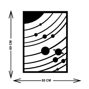 Decorazione in Metallo Galassia, Nero, Metallo, 50x3x69 cm, EPIKASA