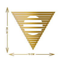 Decorazione in Metallo Triangoli 8, Oro, Metallo, 70x3x61 cm, EPIKASA