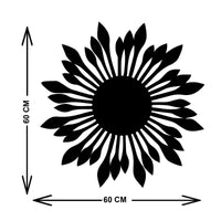 Decorazione in Metallo Sole, Nero, Metallo, 60x3x61 cm, EPIKASA