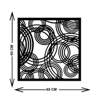 Decorazione in Metallo Composizione Geometrica 11, Nero, Metallo, 65x3x65 cm, EPIKASA