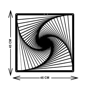 Decorazione in Metallo Spirale 1, Nero, Metallo, 45x3x45 cm, EPIKASA