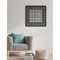 Decorazione in Metallo Cubo 3, Nero, Metallo, 80x3x80 cm, EPIKASA