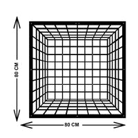 Decorazione in Metallo Cubo 3, Nero, Metallo, 80x3x80 cm, EPIKASA