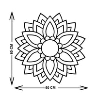 Decorazione in Metallo Mandala, Nero, Metallo, 60x3x60 cm, EPIKASA