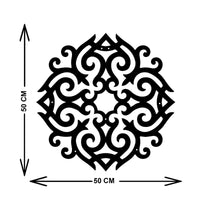 Decorazione in Metallo Barocco, Nero, Metallo, 50x3x50 cm, EPIKASA