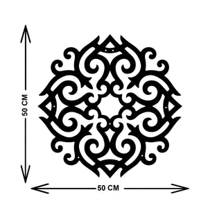 Decorazione in Metallo Barocco, Nero, Metallo, 50x3x50 cm, EPIKASA