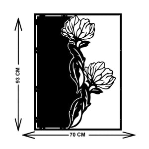 Decorazione in Metallo Fiore 13, Nero, Metallo, 70x3x93 cm, EPIKASA