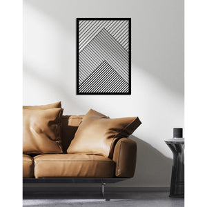 Decorazione in Metallo Linee 8, Nero, Metallo, 50x3x71 cm, EPIKASA