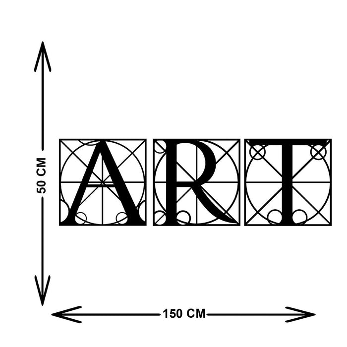 Decorazione in Metallo Art, Nero, Metallo, 150x3x50 cm, EPIKASA