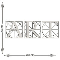 Decorazione in Metallo Art 1, Argento, Metallo, 150x3x50 cm, EPIKASA