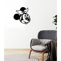 Decorazione in Metallo Mickey 5, Nero, Metallo, 61x1,5x61 cm, EPIKASA