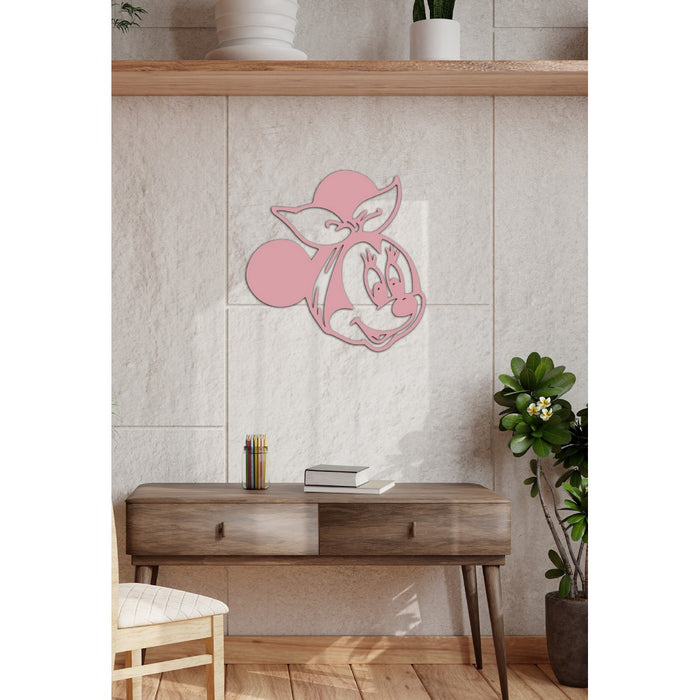 Decorazione in Metallo Mickey 6, Rosa, Metallo, 61x1,5x61 cm, EPIKASA