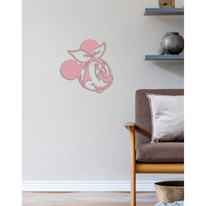 Decorazione in Metallo Mickey 6, Rosa, Metallo, 61x1,5x61 cm, EPIKASA