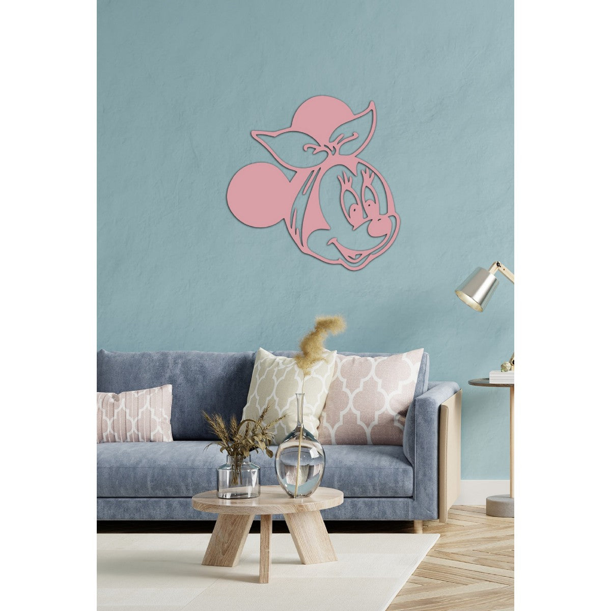 Decorazione in Metallo Mickey 6, Rosa, Metallo, 61x1,5x61 cm, EPIKASA