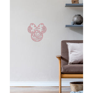 Decorazione in Metallo Mickey 8, Rosa, Metallo, 51x1,5x50 cm, EPIKASA