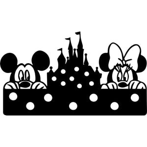 Decorazione in Metallo Mickey 17, Nero, Metallo, 81x1,5x46 cm, EPIKASA