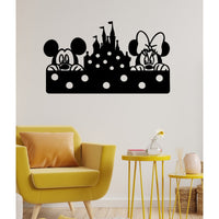 Decorazione in Metallo Mickey 17, Nero, Metallo, 81x1,5x46 cm, EPIKASA