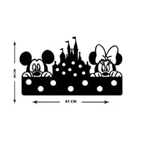 Decorazione in Metallo Mickey 17, Nero, Metallo, 81x1,5x46 cm, EPIKASA