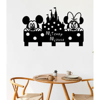 Decorazione in Metallo Mickey 18, Nero, Metallo, 80x1,5x65 cm, EPIKASA