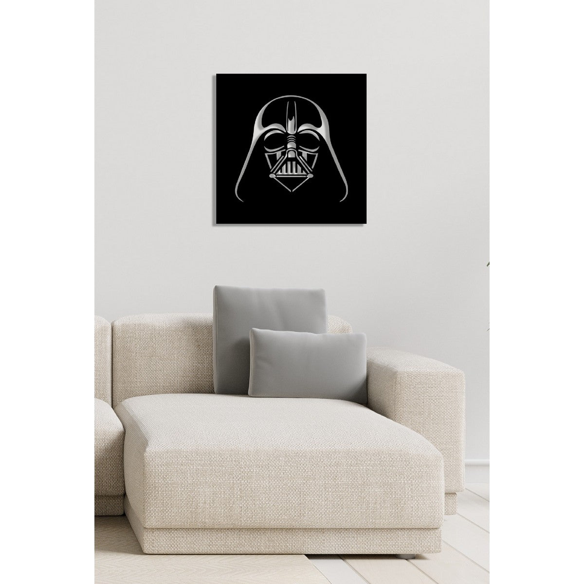 Decorazione in Metallo Darth, Nero, Metallo, 61x1,5x61 cm, EPIKASA