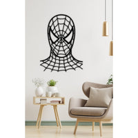 Decorazione in Metallo Spiderman 1, Nero, Metallo, 61x1,5x82 cm, EPIKASA