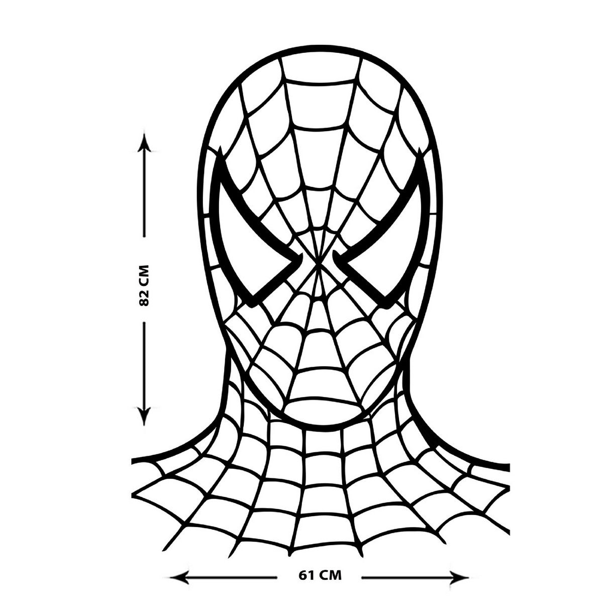 Decorazione in Metallo Spiderman 1, Nero, Metallo, 61x1,5x82 cm, EPIKASA