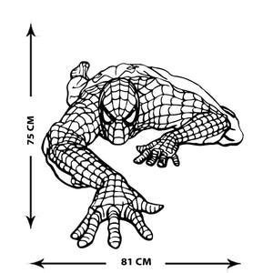 Decorazione in Metallo Spiderman 7, Nero, Metallo, 81x1,5x75 cm, EPIKASA