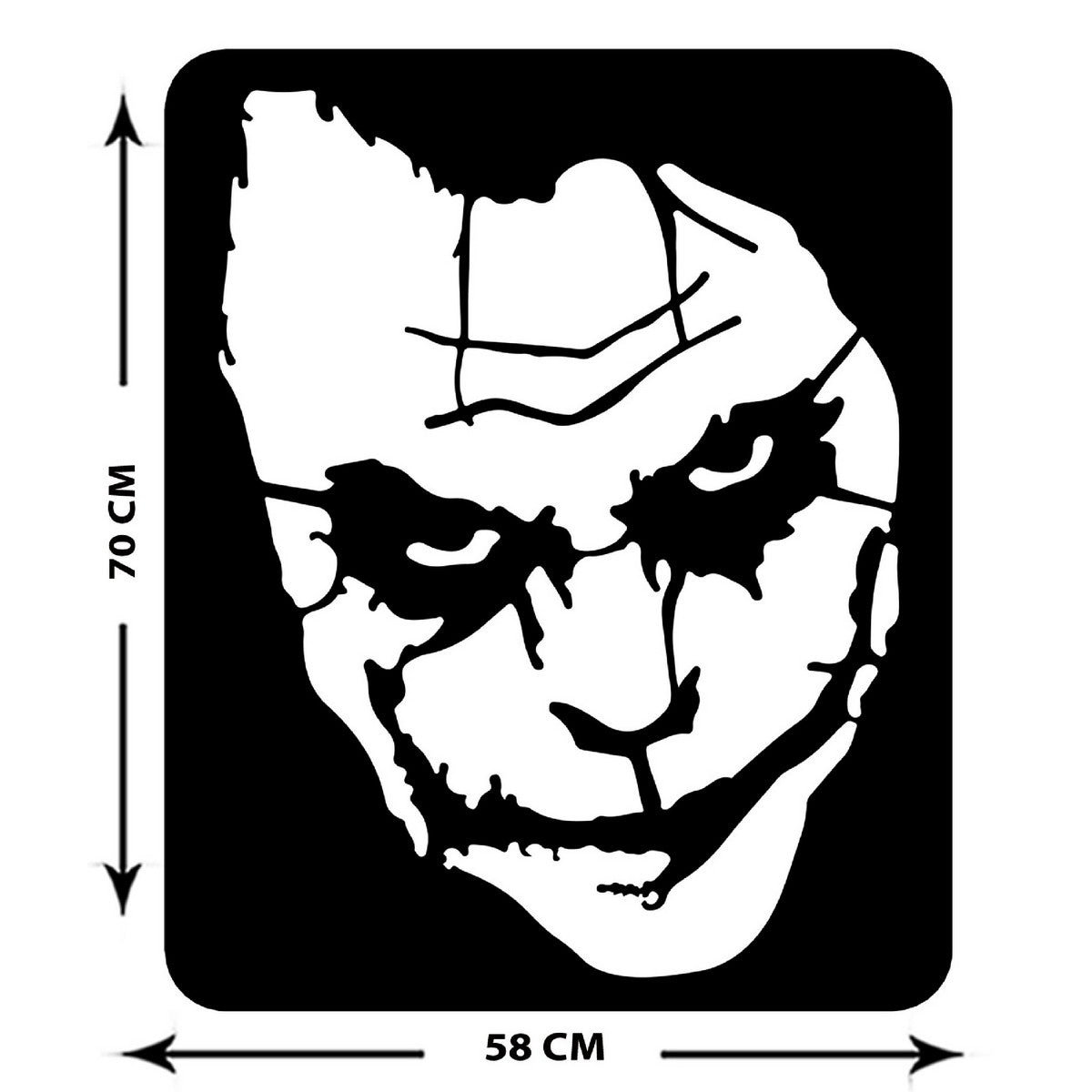 Decorazione in Metallo Joker, Nero, Metallo, 58x1,5x70 cm, EPIKASA