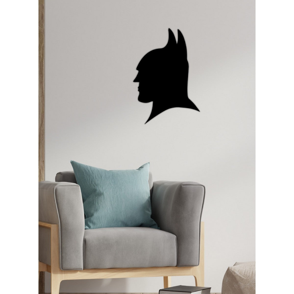 Decorazione in Metallo Batman, Nero, Metallo, 42x1,5x61 cm, EPIKASA