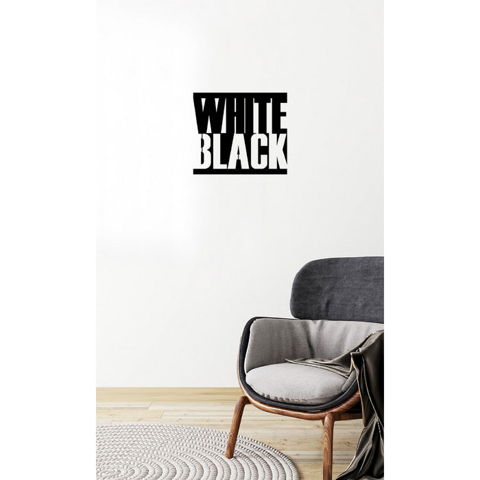 Decorazione in Metallo White Black, Nero, Metallo, 57x1,5x50 cm, EPIKASA