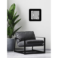 Decorazione in Metallo Chill, Nero, Metallo, 45x1,5x45 cm, EPIKASA