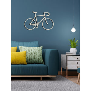 Decorazione in Metallo Bicicletta 3, Sabbia, Metallo, 60x1,5x38 cm, EPIKASA