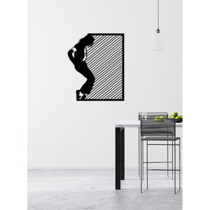 Decorazione in Metallo Micheal Jackson, Nero, Metallo, 78x1,5x92 cm, EPIKASA