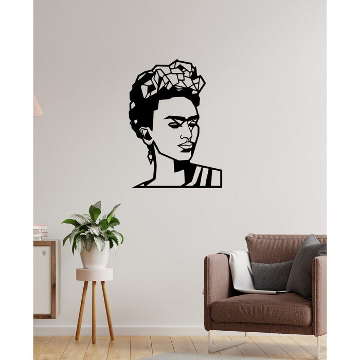 Decorazione in Metallo Frida 1, Nero, Metallo, 51x1,5x70 cm, EPIKASA