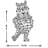 Decorazione in Metallo Pooh 1, Nero, Metallo, 43x1,5x81 cm, EPIKASA