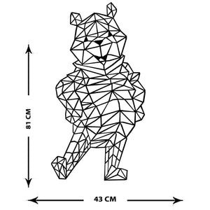 Decorazione in Metallo Pooh 1, Nero, Metallo, 43x1,5x81 cm, EPIKASA