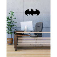 Decorazione in Metallo Batman 1, Nero, Metallo, 63x1,5x30 cm, EPIKASA