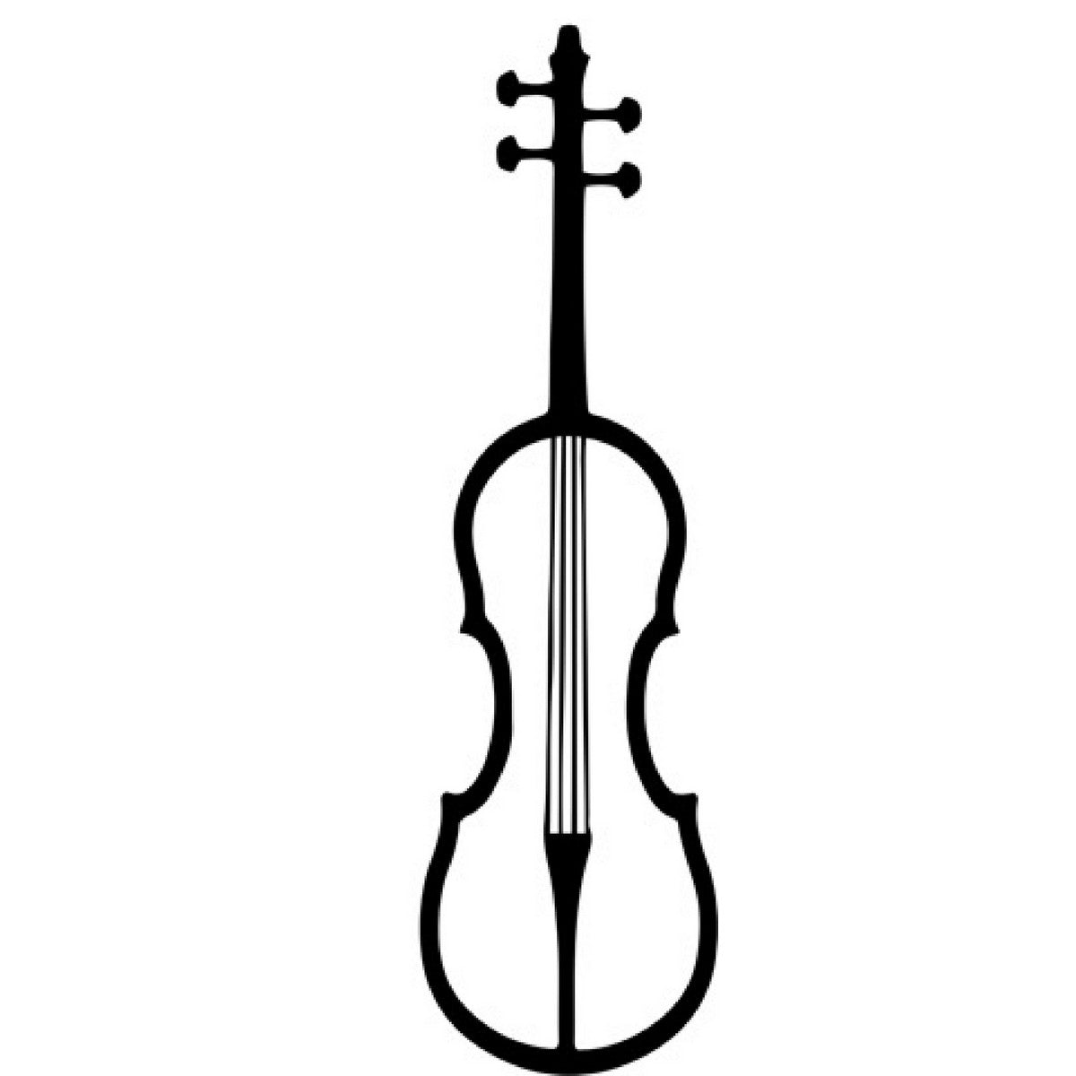 Decorazione in Metallo Violino, Nero, Metallo, 29x1,5x100 cm, EPIKASA