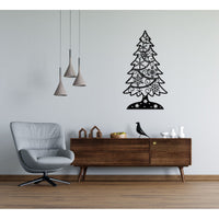 Decorazione in Metallo Albero di Natale, Nero, Metallo, 56x1,5x100 cm, EPIKASA